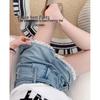 Plus Size Lace Trim High-Waist Denim Shorts - Women's Casual Loose A-Line Summer Pants