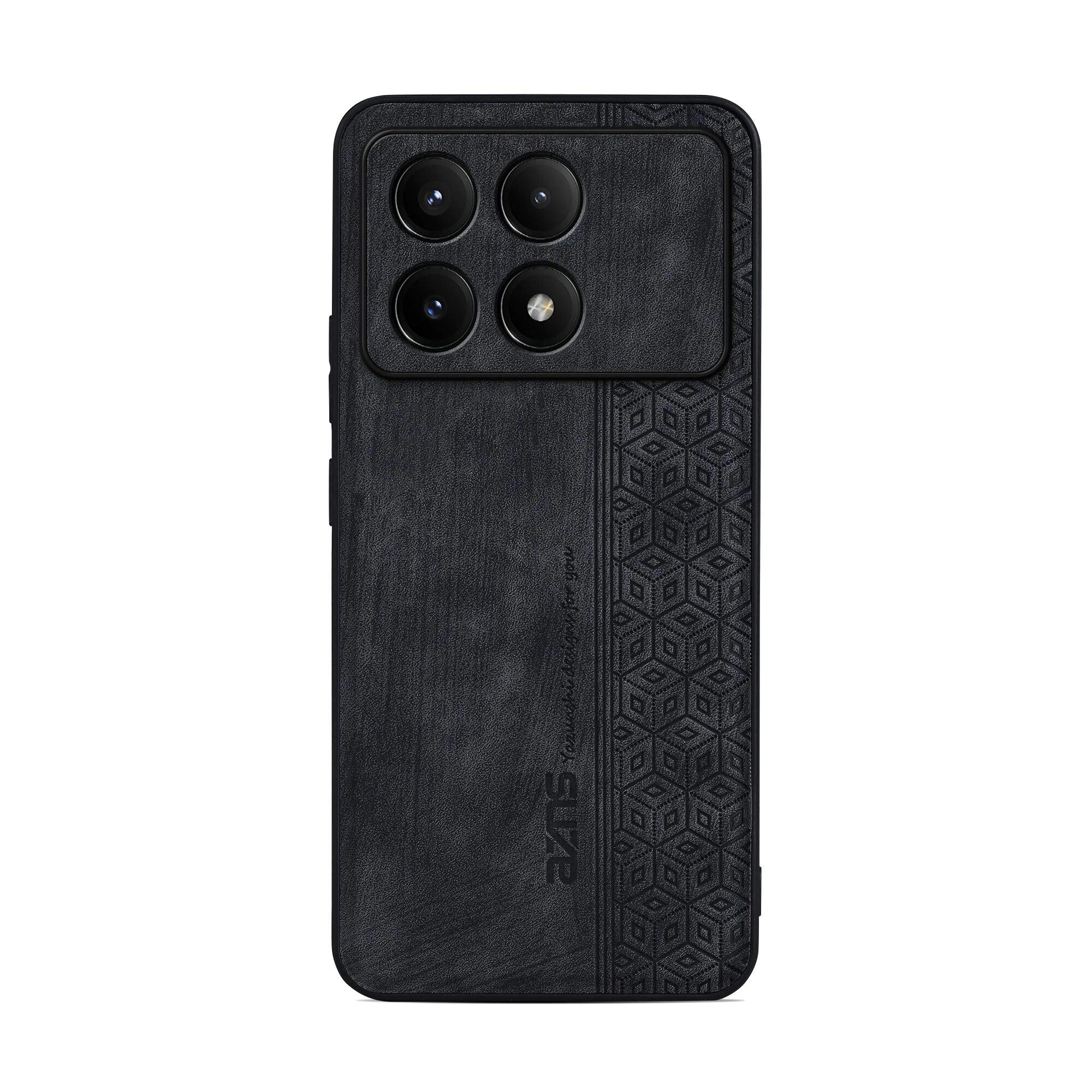 

Для Xiaomi Poco X6 Pro задняя крышка противоударный кожаный чехол для телефона, мягкий чехол для Poco X6 Pro, чехол-бампер For Poco X6 Pro темно серый