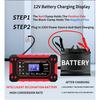 6A 12V Car Battery Charger Pulse Repair LCD Display Smart Fast Charge AGM Deep Cycle GEL Lead-Acid Charger for Auto Motorcycle