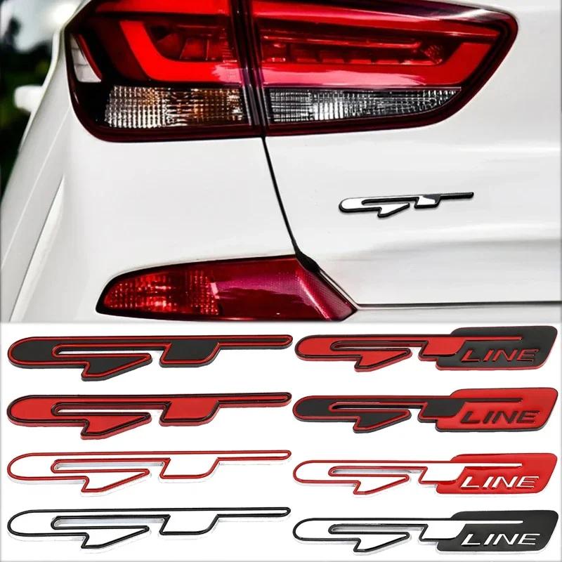 3D Metal GTLine GT Logo Badge Sticker Rear Trunk Emblem B Decal for Sportage Ceed Stinger K3 K5 Accessories