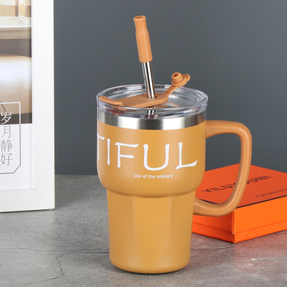 

Новая винтажная ручка кофейная чашка модная повседневная офисная чашка большого калибра американская кофейная чашка 600ml