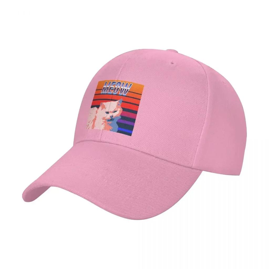Cat Retrowave 80s Baseball Cap Hat Baseball Cap Sun Cap Hats Woman Mens