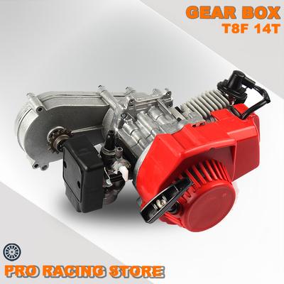 49CC 2 Stroke Motor Engine with T8F 14t Gear Box Easy To Start Pocket Bike Mini Dirt Bike Engine DIY Engine