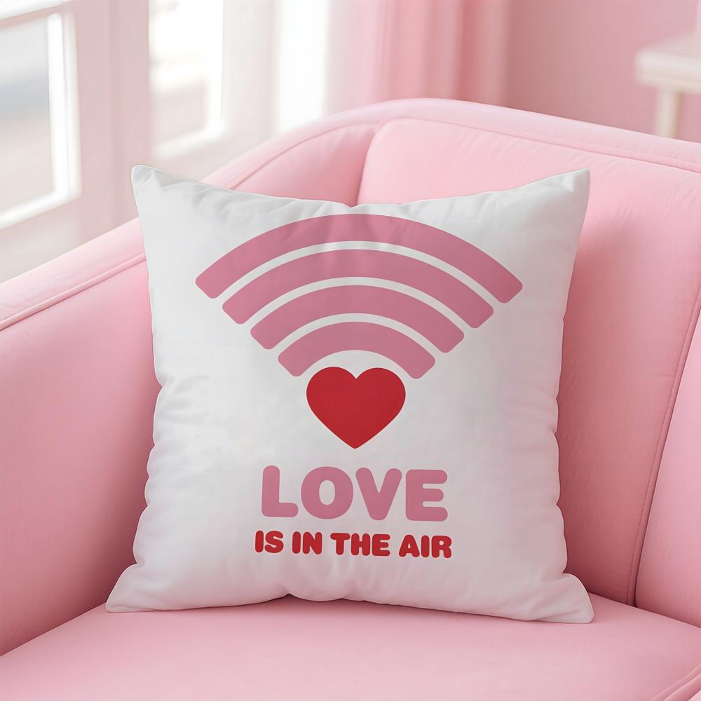 Moderne Pinke Liebe Kunst Luxuriöse Kissenhülle Kissenbezug Weicher Freundlicher Stoff Verdeckter Reißverschluss