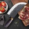 Hand-Forged Meat Cleaver Knife Ultra Sharp 4Cr Stainless Steel  Kitchen Chef Knives Slicing Knife with Solid Wood Handle