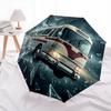1 Pezzo Ombrello Pieghevole Automatico - Fantasia Auto, Design Portatile e Pieghevole con 8 Stecche, Regali di Natale e Compleanno