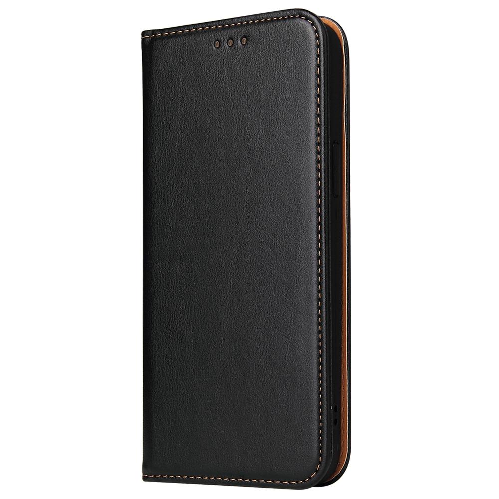 FIERRE SHANN Pouzdro pro iPhone 15 Pro Max Magnetické Samouzavírací Texturované PU Kůže Kryt na Telefon