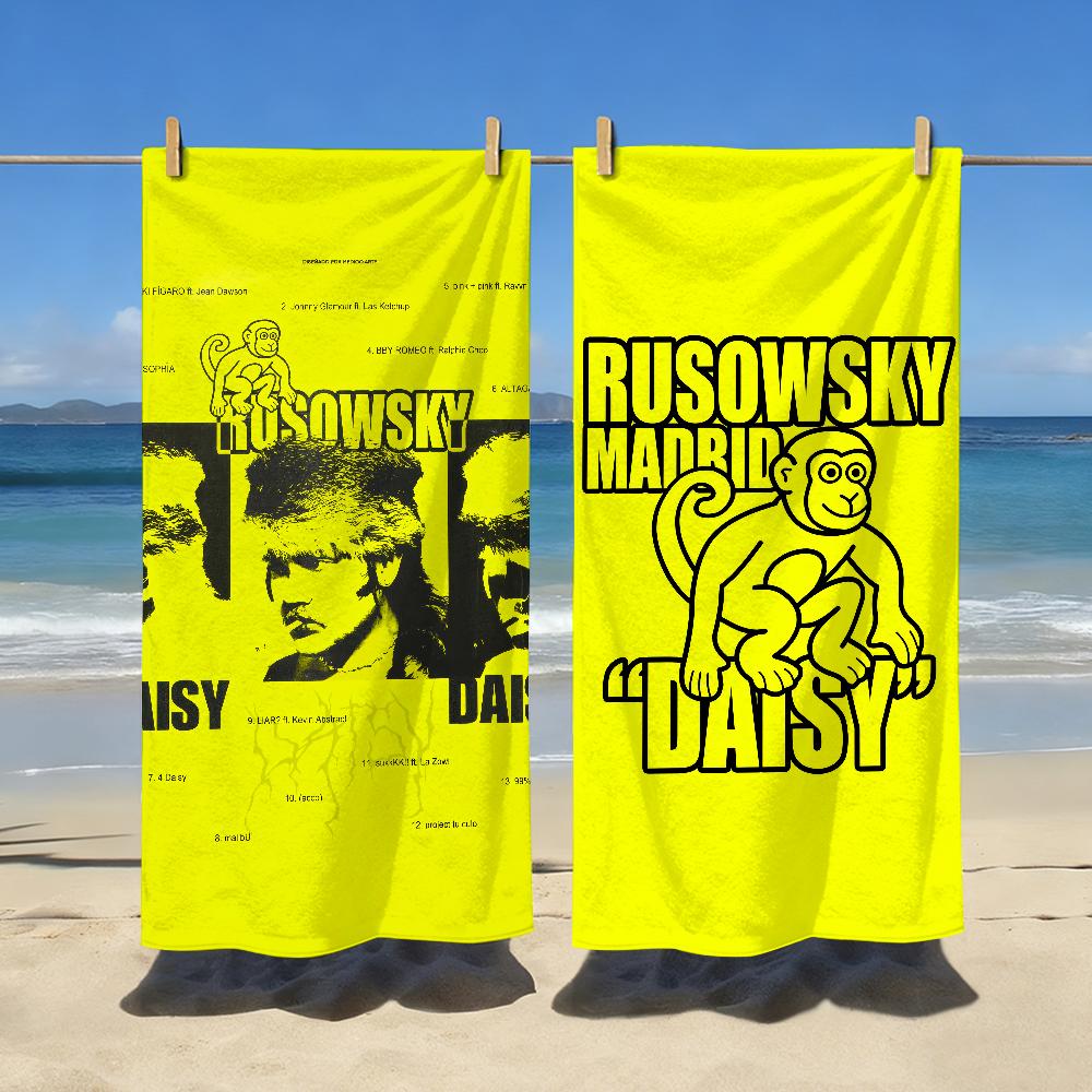 Singer R-Rusowsky Daisy Music Towel Soft Pool Gift For Travel Gym Shower Camping Quick Dry Sports Large Beach Towels