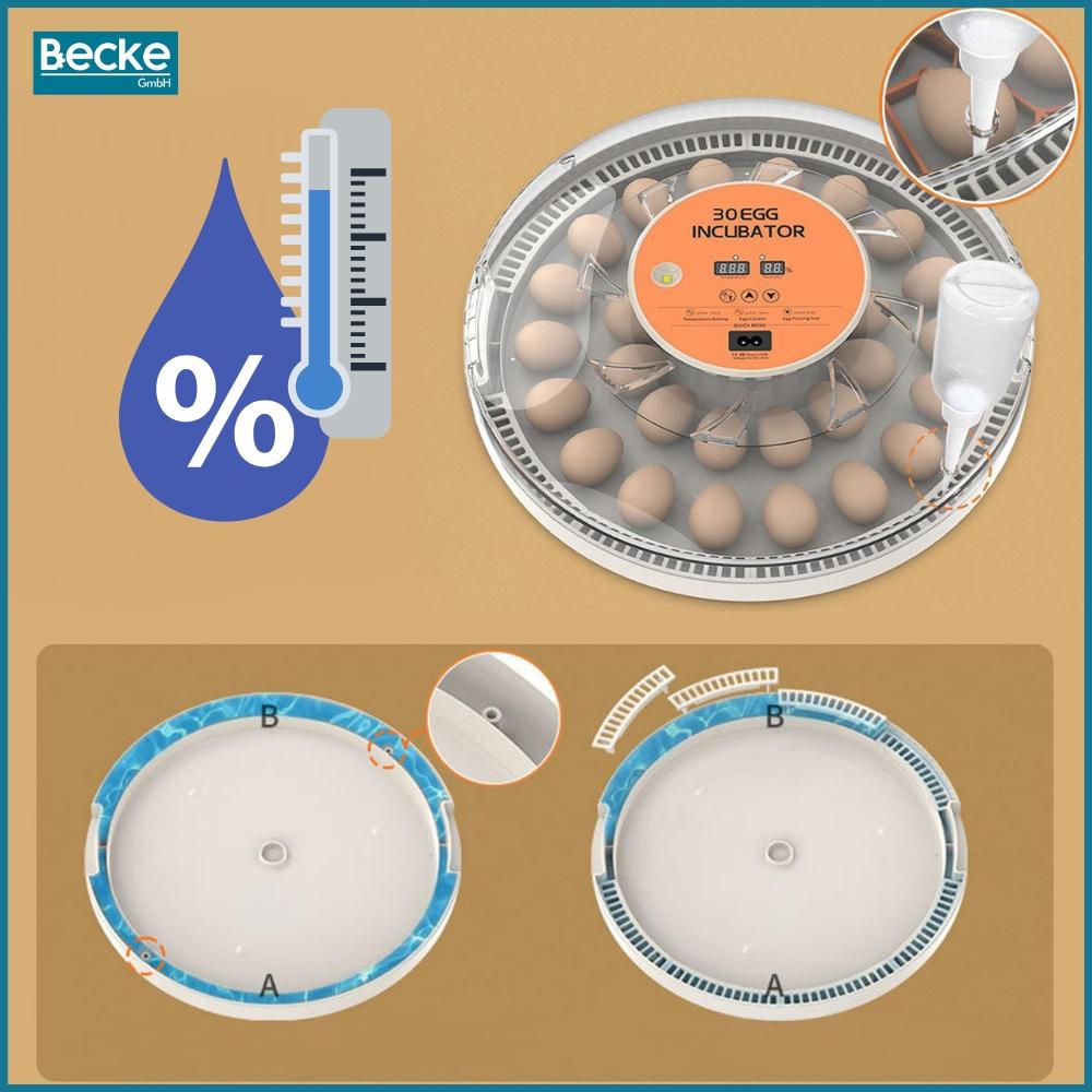 Incubator, poultry hatchery, hatcher, egg turner, egg turner, 30 eggs
