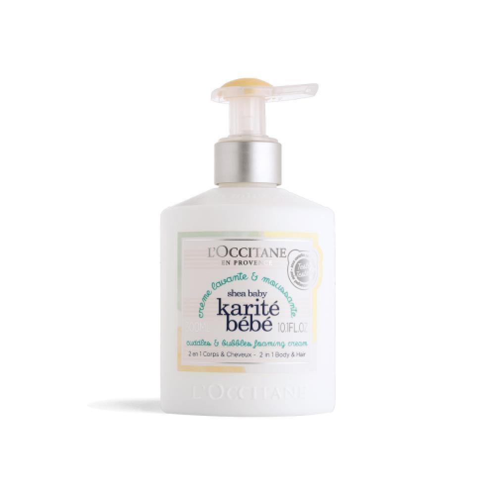 Loccitane Shea Baby Cuddle   Bubble Foaming Cream 300ml 001 shea baby bubble foaming