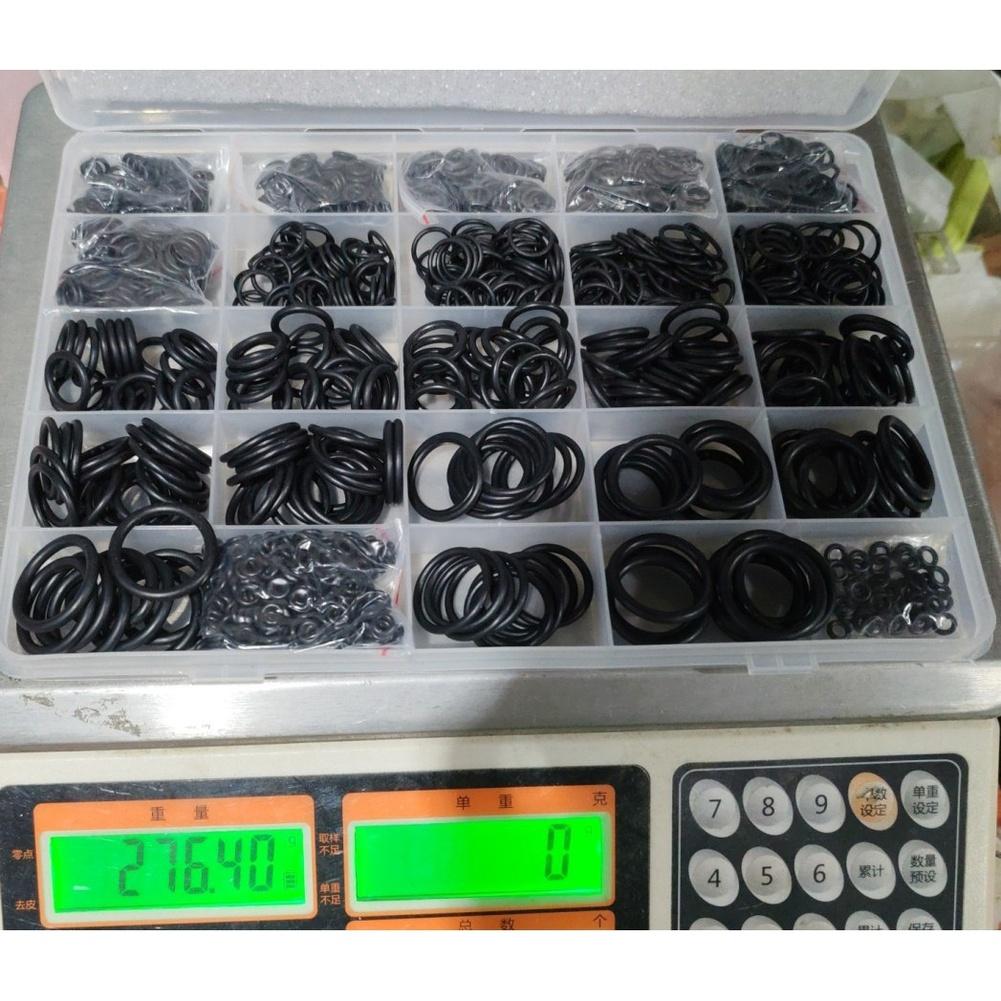 Automotive Sealing Washer Kit Rubber Sealing Rings O-ring Kit High Temperature Resistant Oil Resistant Boxed Organizer Packaging