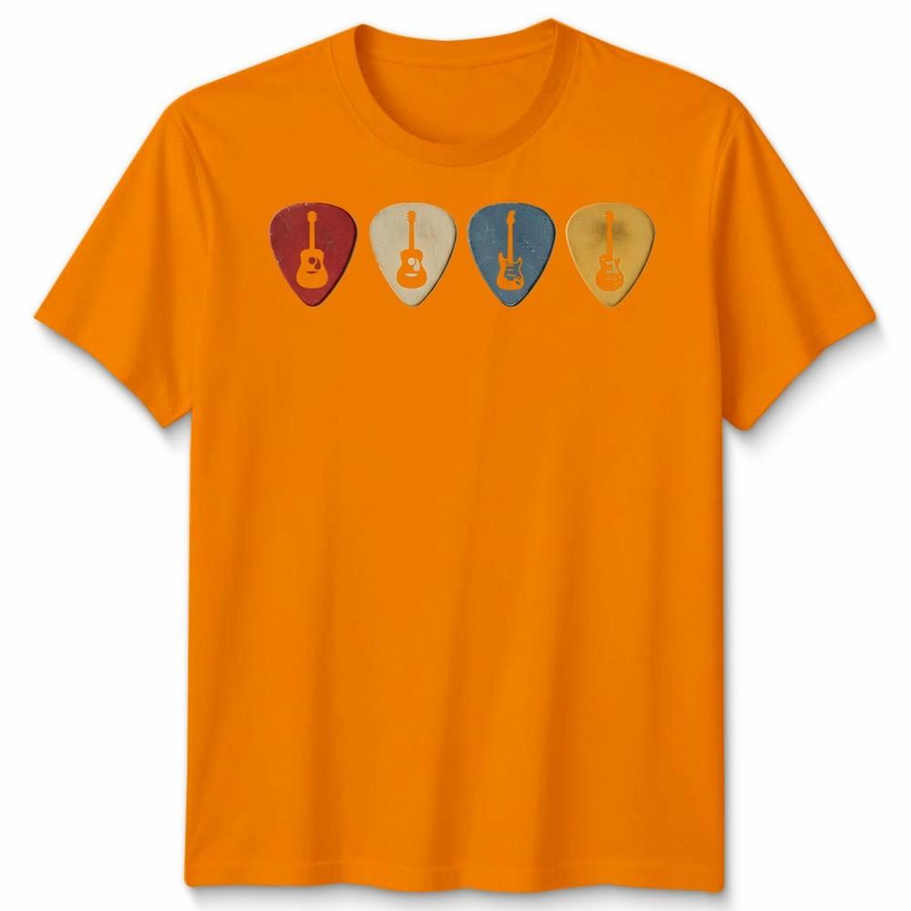 Guitar Pick Unisex T Shirt Gift For Guitarist Retro Vintage Unisexs Unisexs Tee