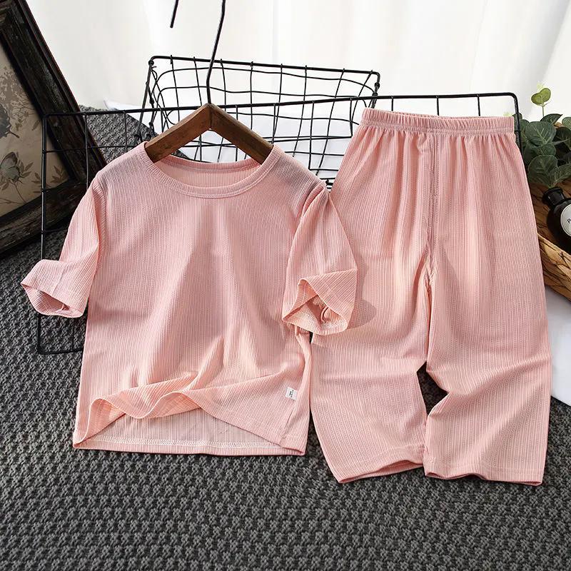 Children's Home Wear Summer Thin Sleeve Air Conditioning Clothing Pajamas
