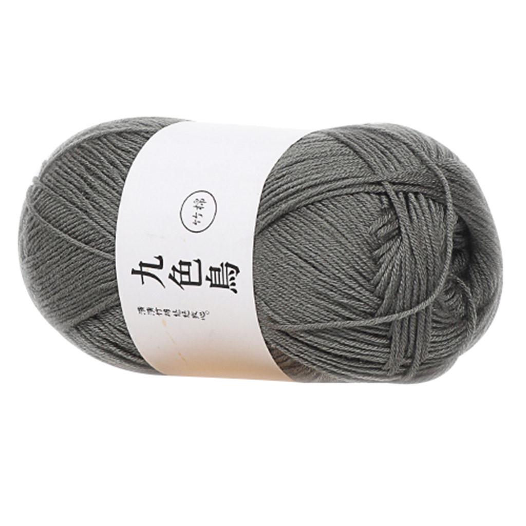 Charcoal Cotton Baby Line Fine Wool Crochet Diy Children Cotton Yarn