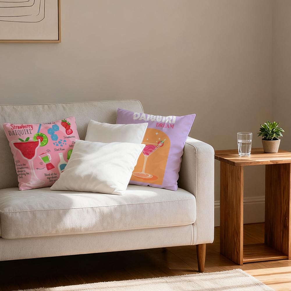 Pillow Case luxurious home office, sofa decorative Multi sized car seat cushions, pillowcases Daiquiri Cocktail ART
