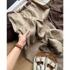 Pantaloni da Donna a Vita Alta a Gamba Larga Grigio Uniforme Pantaloni Business Casual Dritti Larghi da Ufficio Quotidiani