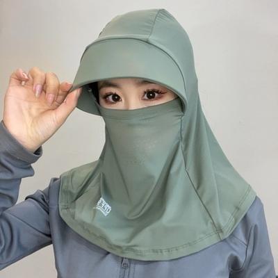 New Sunscreen Hat Breathable Visor Cap Ice Silk with Shawl Sunscreen Hat Pullover Cap Outdoor Sports