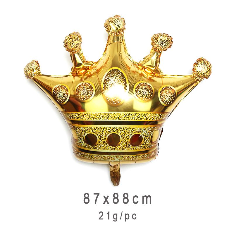 Crown Aluminum Foil Balloon Gold Multi-Color Baby Birthday Party Floating Empty Decoration 1Pc