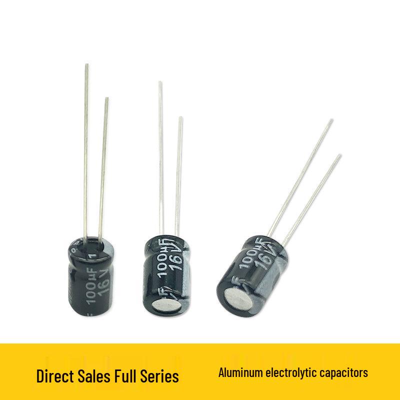 100UF 10V Aluminum Electrolytic Through-hole Capacitor for Digital Power Products, Lead Cuttable, 4x7mm, Tape & Reel