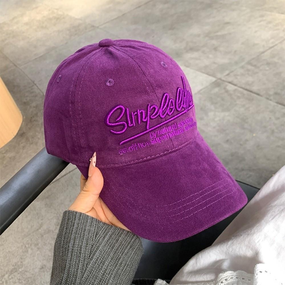 Sunscreen Embroidered Baseball Cap Sport Lightweight Duck Tongue Hat Small Face Design Versatile Style Sun Shading Hat Outdoor