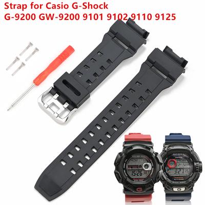 Casio G-Shock G-9200 GW-9200 9101 9102 9110 9125 Erkek Reçine Kauçuk Su Geçirmez Spor Saat Kayışı Bilezik için Kamuflaj Kayış