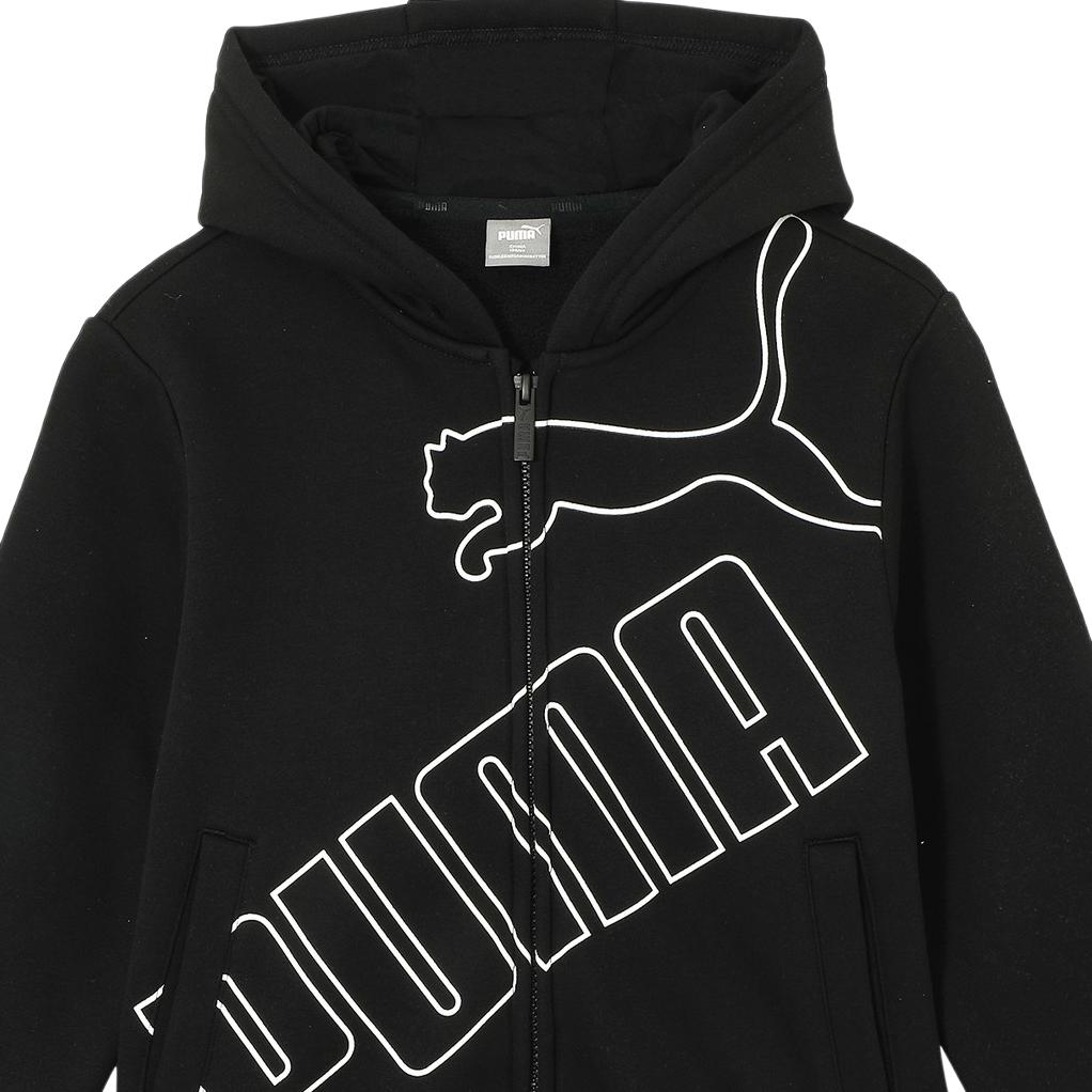 Puma Jacket Meow Fluffy Series Soft Skin-Friendly Warm Fleece Hooded Kids jackets Black 941363-01