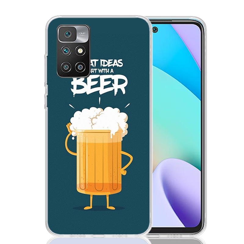 World Beers Alcohol Summer Bubble Phone Case For Xiaomi Redmi 12C 13C 14C 12 13 10 10A 10C 9 9A 9C 9T 8 8A 7 7A 6 6A K70 K60 K40