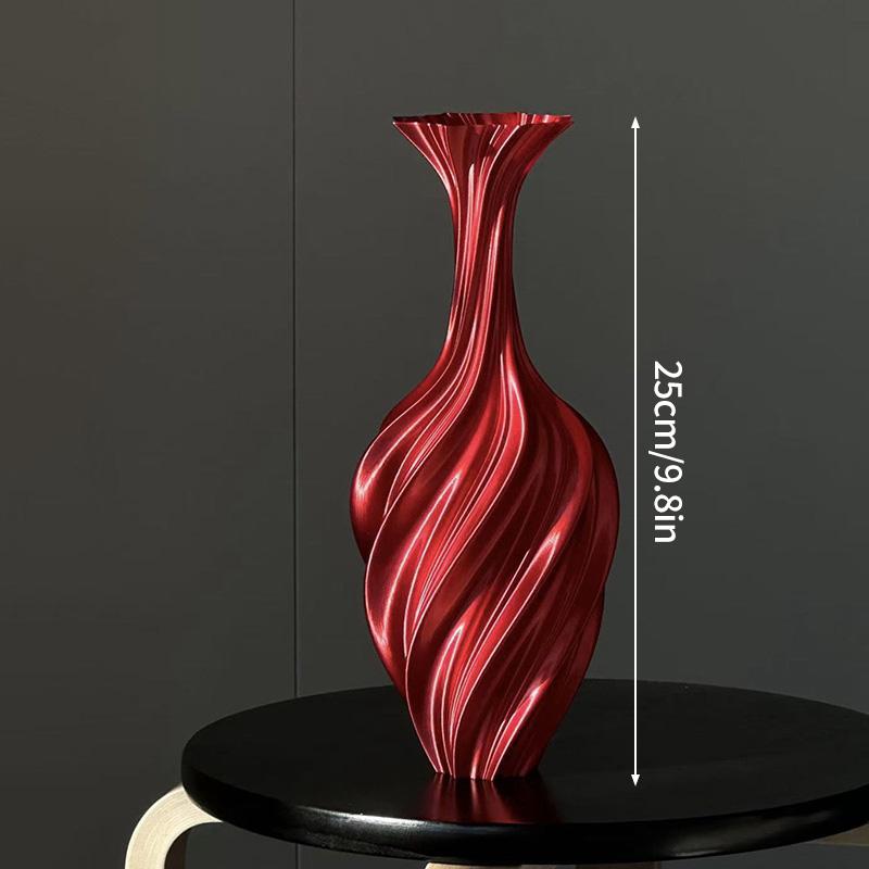 3d Printed Vase Modern Style Vase Flower Vase with Swirl Pattern Aesthetic Floral Display Vase for Living Room Desktop Decor