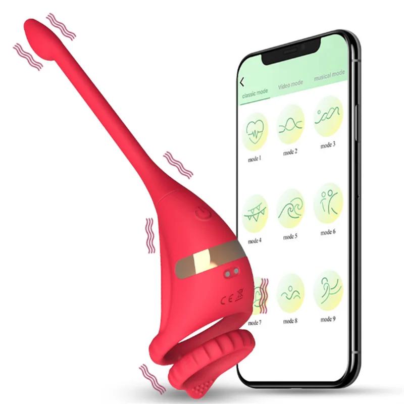 Cock Vibrator Male Prostate Massager APP Controlled Plug Anal Butt Stimulator Sperm Lock Ring Penis Cock Sex Toy for Men Couple