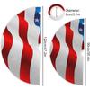 Qilmy American Flag Tree Skirt Large Watercolor Independence Day 4Th of July Mat Xmas Home Holiday Party Decorations 36inch