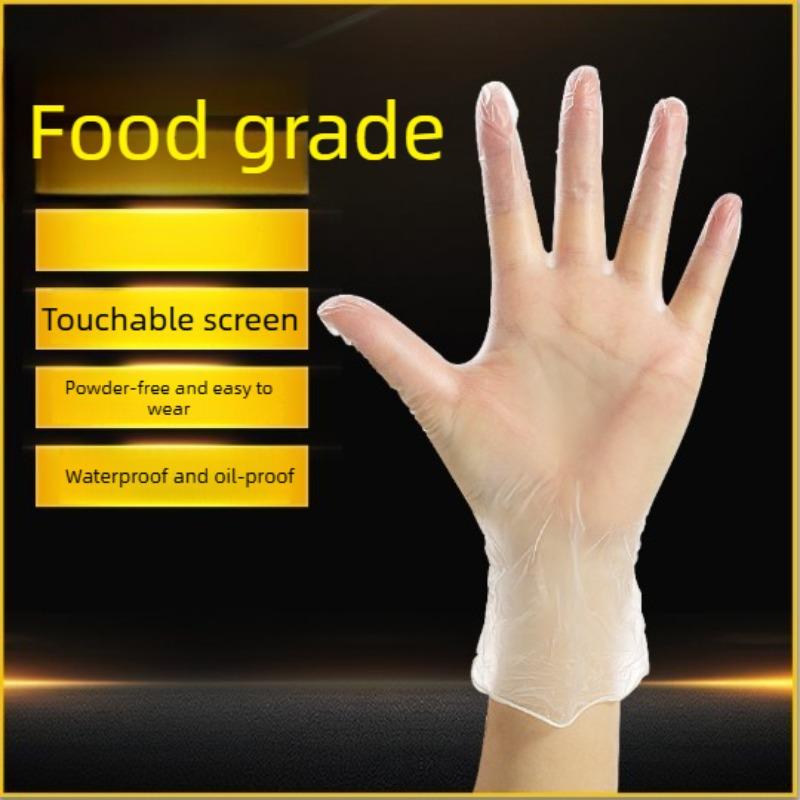 100Pcs Thickened Nitrile Gloves Food Grade Powder-Free Disposable Gloves for Kitchen Cleaning & Daily Protection