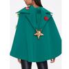 New Fashion Christmas Tree Cape Cosplay Costume Green Hooded Cloak Tree Dress Cape for Carnival Party Roleplay