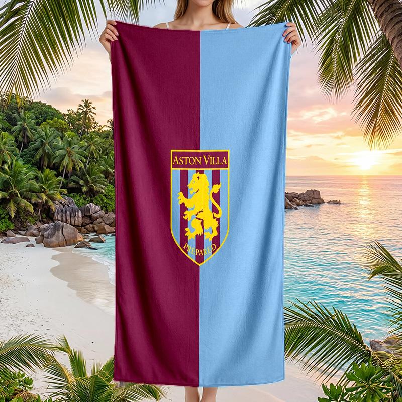 Asciugamano da Spiaggia Aston Villa Football in Morbida Microfibra Asciugatura Rapida Assorbente per Spiaggia Piscina Viaggio