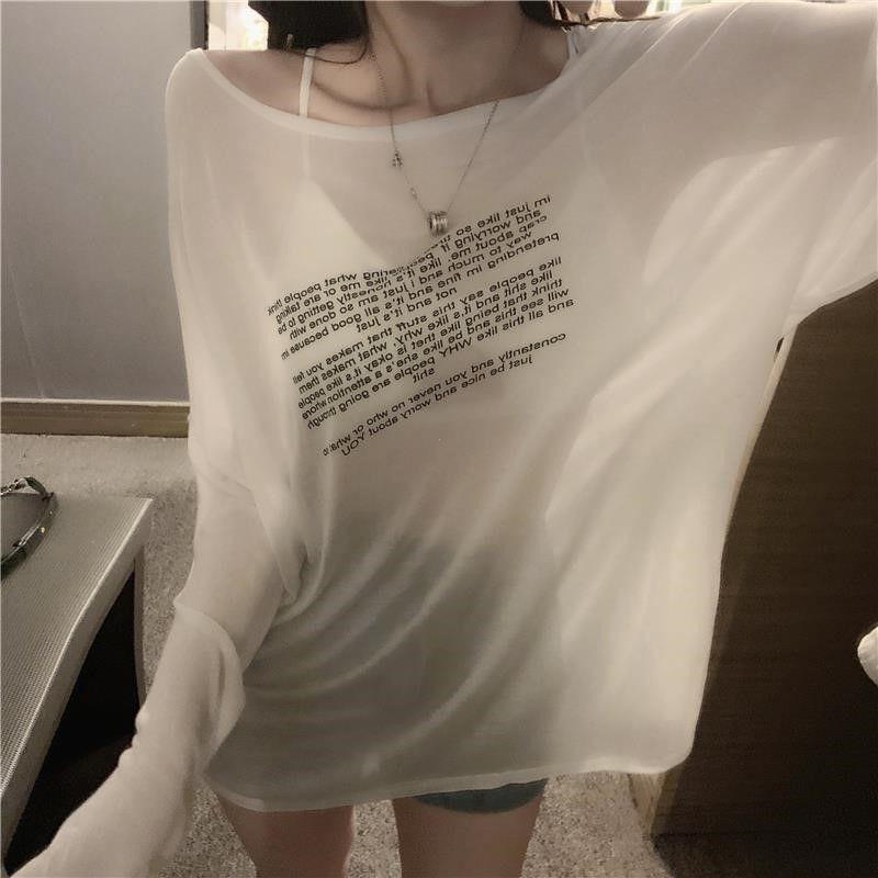 2KWEIRD  Loose T-shirts for Women Letter Pattern Simple Design Korean Style Summer Clothing Thin All-match Young Students Tops New Trendy