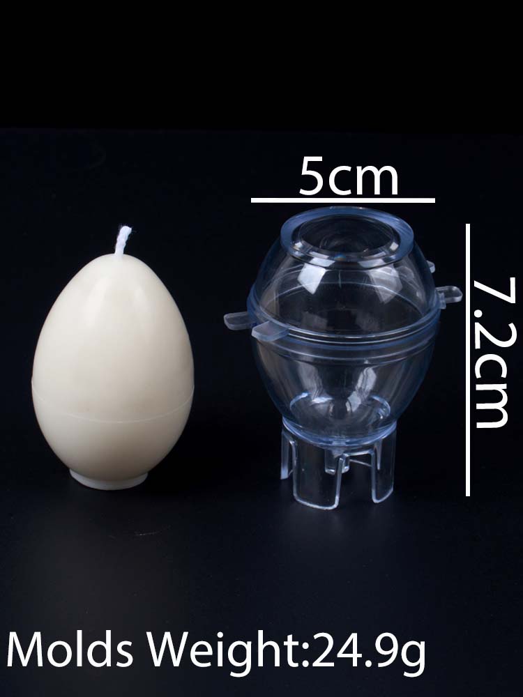 

3D Simulation Egg Candle Mold DIY Easter Ornament Multiple Sizes Eggs Making Kit Easy Demoulding Plastic Acrylic Molds Home Deco