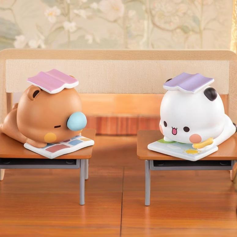 New Genuine  Cute Panda Yier And Bubu Couple Daily Series V3 Anime Kawaii Figure Trendy Home Decor Collectible Toy Gift