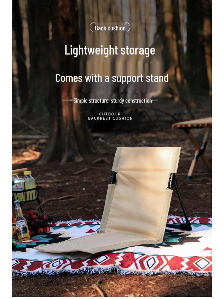 Lightweight Portable Folding Beach and Camping Chair with Backrest - Single Person Use