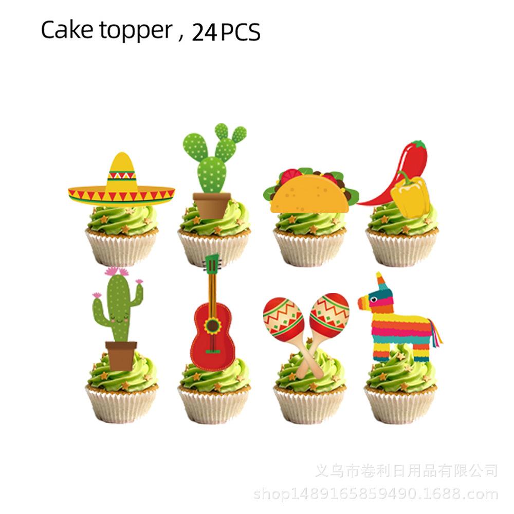 Mexican Party Supplies Carnival Carnival Independent Paper Plates Paper Cups Tissue Tablecloths Atmosphere Decorative Supplies