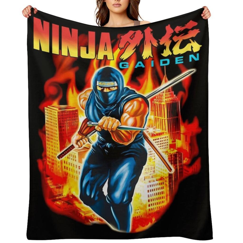 NINJA GAIDEN BOX ART Dekový přehoz Měkký Velký Postelový Módní Měkké Postele Vintage Přehozy