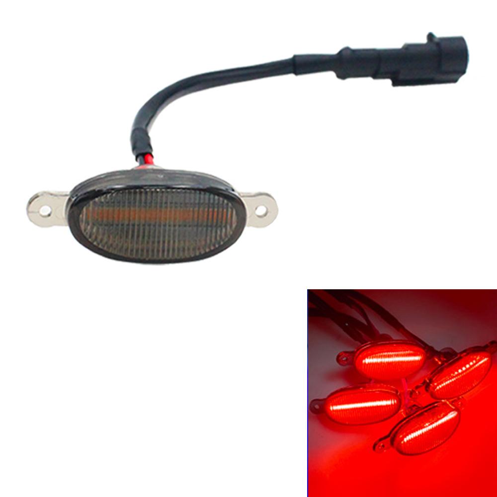 

Автомобильный светодиодный фонарь на решетку радиатора дымчато-янтарного белого цвета, 4 светодиода, фара Eagle Eye для багажника внедорожника Ford Toyota Strip 3pcs