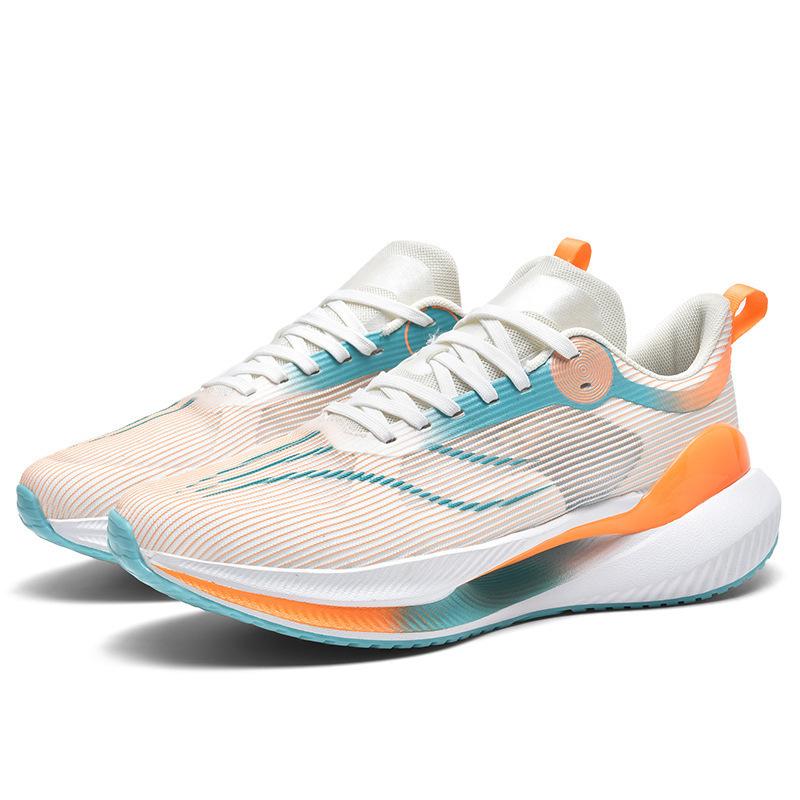 Ultra-light Running Shoes Children's Rotating Buttons Shock Absorption Junior High School Students Sports Professional Racing Shoes Men