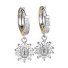 French retro Virgin Mary full diamond earrings, women's earrings with a sense of celebrity atmosphere in style