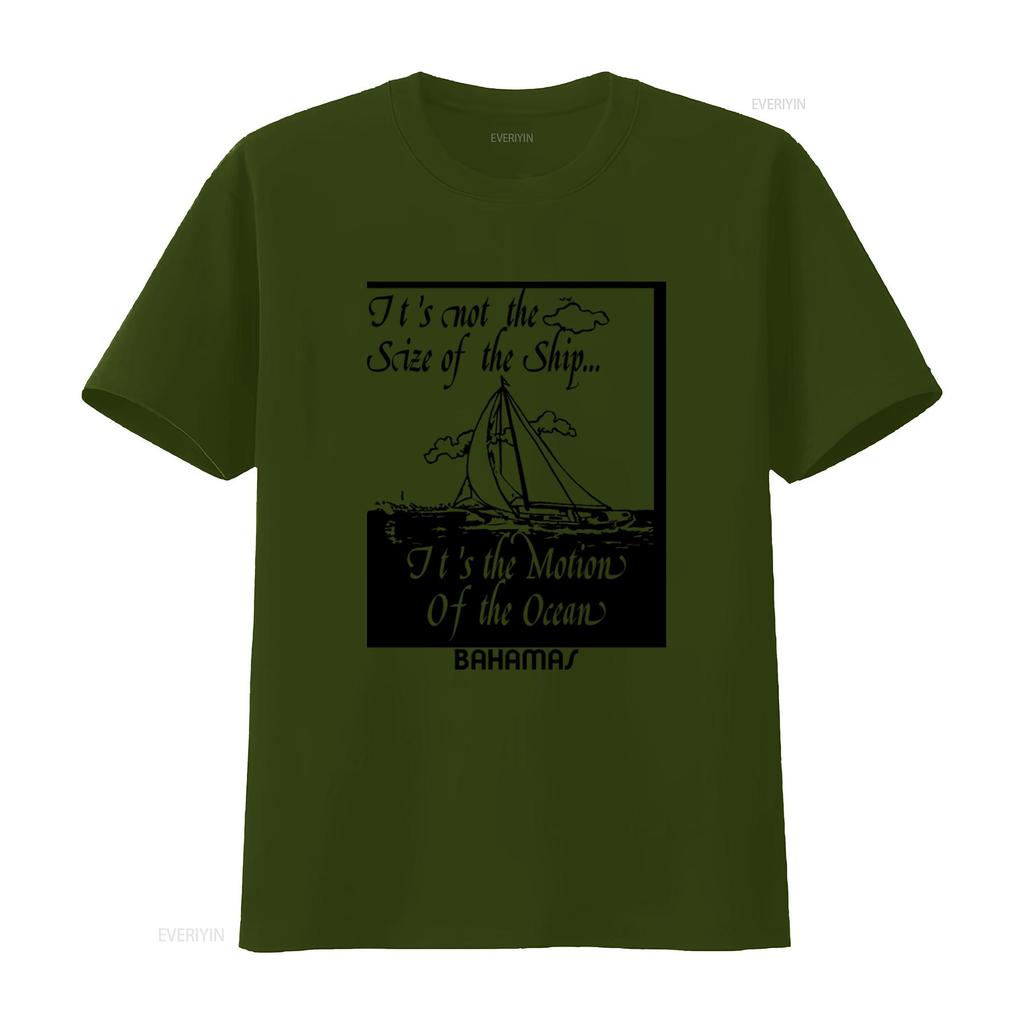 Vintage Its Not The Size Of Ship T Shirt Motion Ocean Large Print vintage Washed Comfortable fashion Soft Unisex Stylish