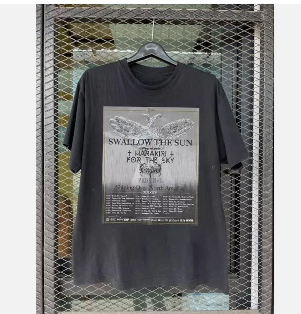 Swallow The Sun Shining Over North America Tour 2025 T Shirt Full Size
