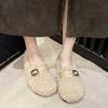 Móda Nová móda 2024 Ležérní dámské boty Mokasíny Kožešinové nazouvací boty Ploché Pohodlné Dámské Vysoké kvality