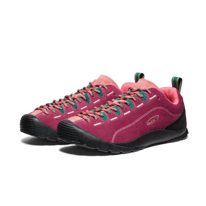 Keen Jasper Slip Resistant Abrasion Resistant Slip Resistant Abrasion Resistant Low Top Outdoor Shoes Women's Red Black 1030729