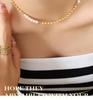 French INS Style Copper Freshwater Pearl Necklace: Elegant Temperament, Non-fading, Lentil Splicing, Women's Jewelry Accessory