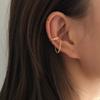 Rock Vintage Zircon Star Chain Tassel Clip Earrings For Women Unisex Minimalist Fake Piercing Earbone Ear Cuff Jewelry Gifts