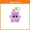 Plush Cartoon Unique Rabbit Fur Keychain Colorful Pom Pom Decoration For Bags Accessories And