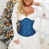 Palace Style Women Underbust Corset Adjustable Back Strap Floral Bustier Jacquard Design Body Shaping Girdle Cosplay Party Streetwear